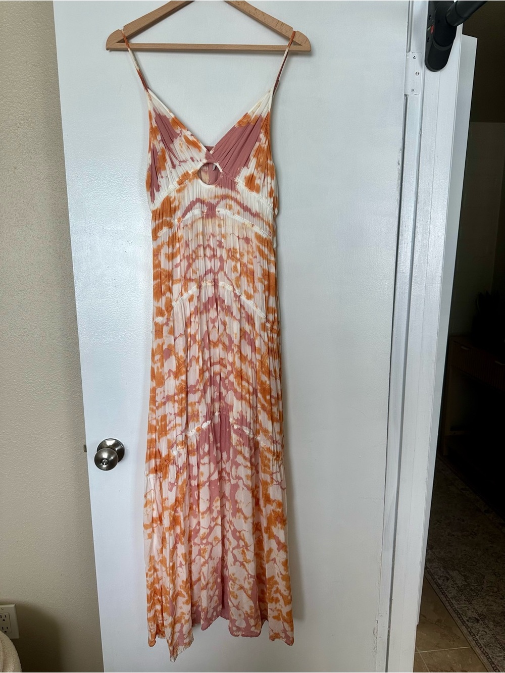 YFB Young Fabulous & Broke Tie Dye Cutout Maxi Dress Size S